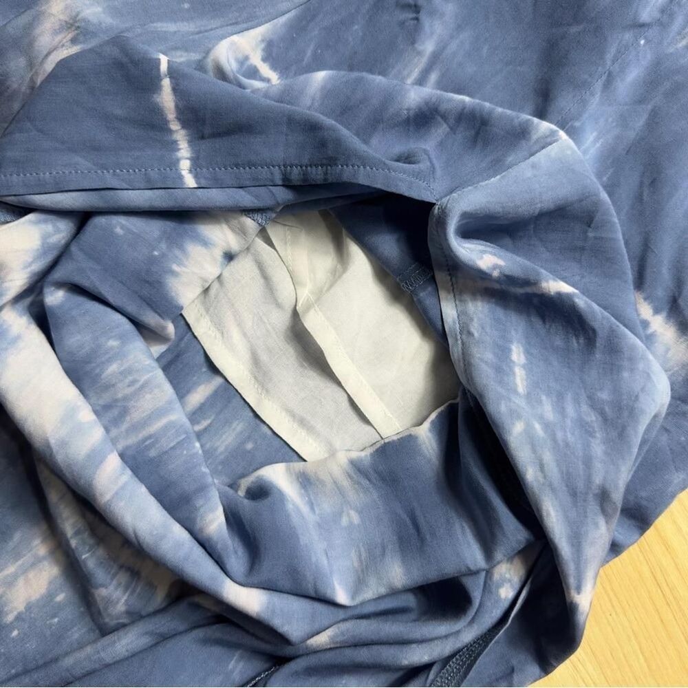 Hem & Thread Women's Blue and White Trousers sz M - Picture 3 of 6